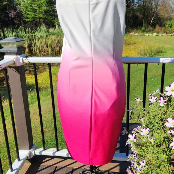 Calivin Klein pink ombre dress, VGUC, size 12 - Picture 5 of 13